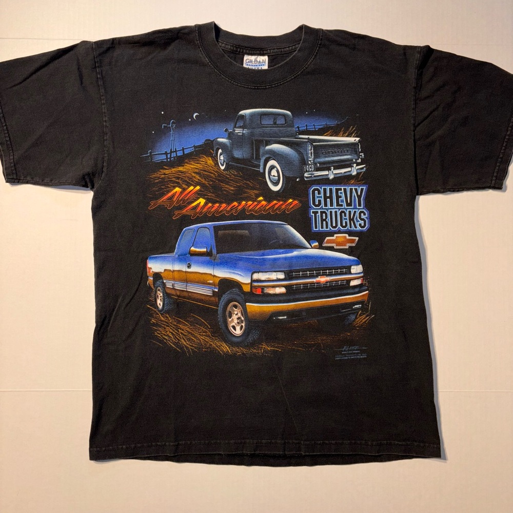 Vtg Chevrolet All American Chevy Pickup Truck Silverado Car Promo 90’s T-shirt L